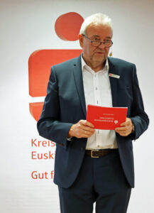 KSK-Vorstand Wolfgang Krüger betonte die besondere Rolle der Handwerkerinnen und Handwerker beim Transformationsprozess hin zu einer nachhaltigen Gesellschaft. Bild: Michael Thalken/Eifeler Presse Agentur/epa