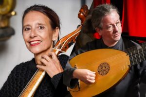 Sabine Weber (Viola da gamba) und Christoph Barth (Laute und Theorbe) vom Ensemble favori. Bild: Ensemble favori